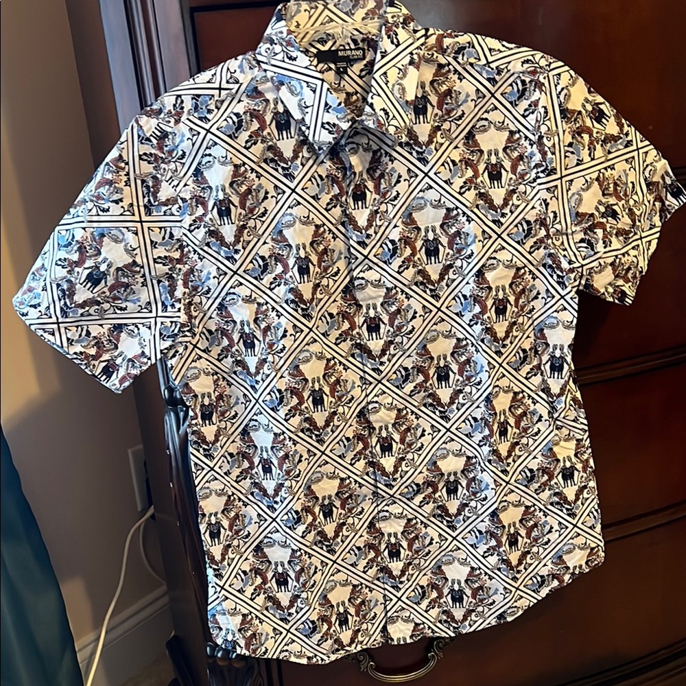 Men's Patterned Short Sleeve Shirt